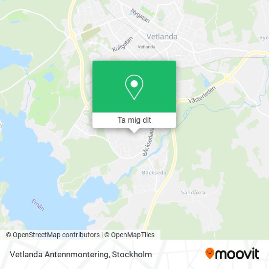 Vetlanda Antennmontering karta