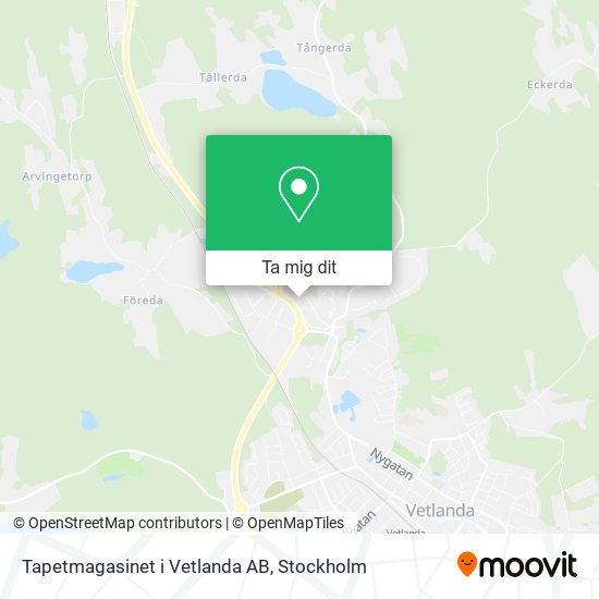 Tapetmagasinet i Vetlanda AB karta