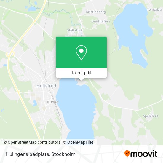 Hulingens badplats karta