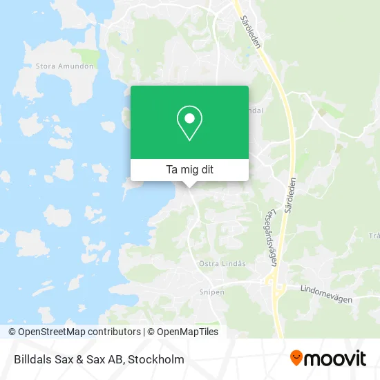 Billdals Sax & Sax AB karta