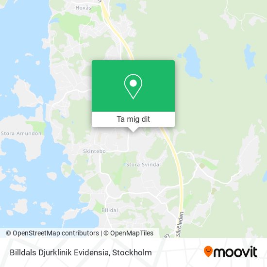 Billdals Djurklinik Evidensia karta