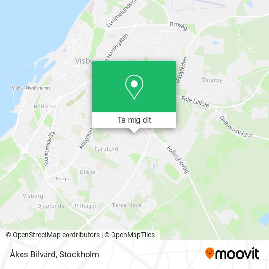 Åkes Bilvård karta