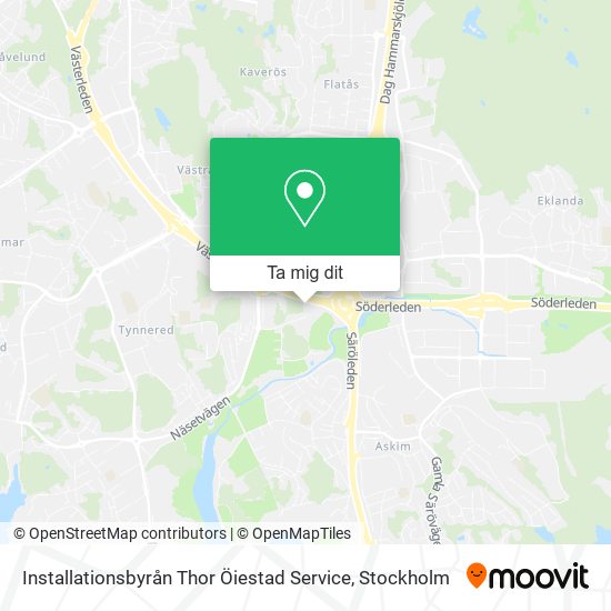 Installationsbyrån Thor Öiestad Service karta