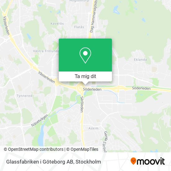 Glassfabriken i Göteborg AB karta