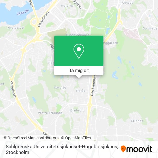 Sahlgrenska Universitetssjukhuset-Högsbo sjukhus karta