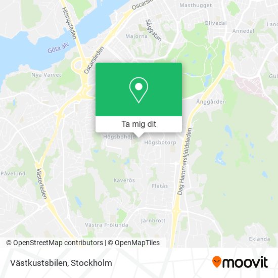 Västkustsbilen karta