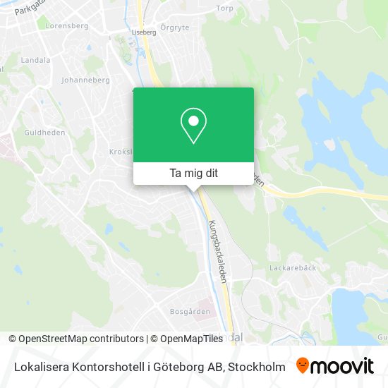 Lokalisera Kontorshotell i Göteborg AB karta