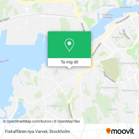 Fiskaffären nya Varvet karta