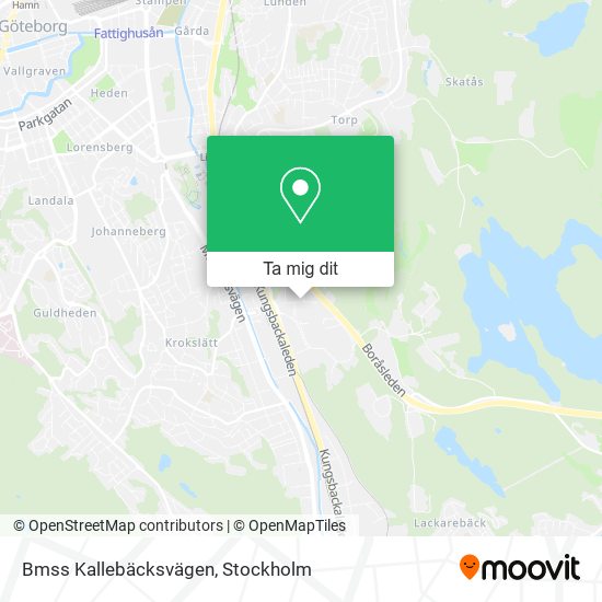 Bmss Kallebäcksvägen karta