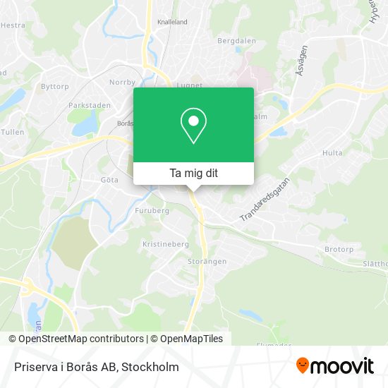Priserva i Borås AB karta