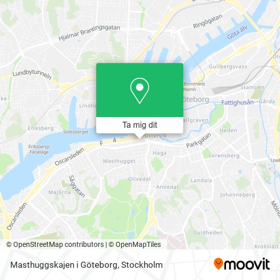 Masthuggskajen i Göteborg karta