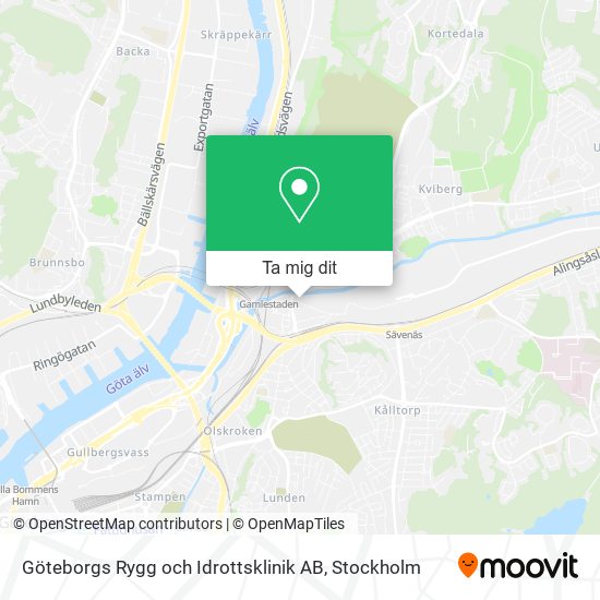 Göteborgs Rygg och Idrottsklinik AB karta