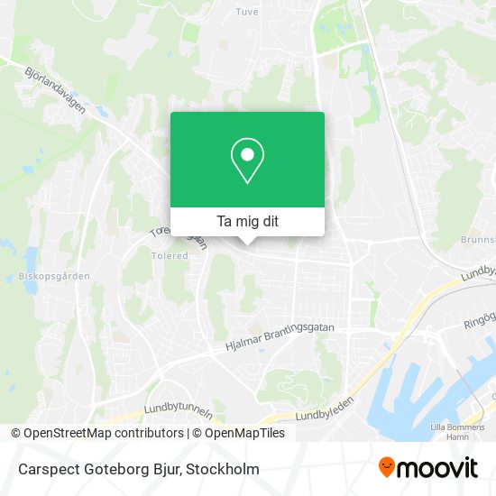 Carspect Goteborg Bjur karta
