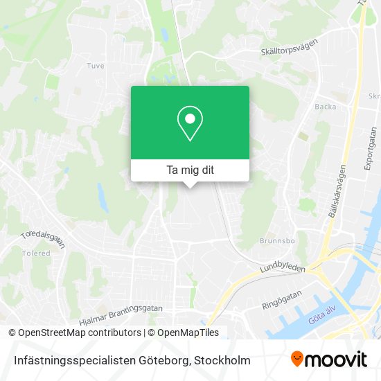 Infästningsspecialisten Göteborg karta