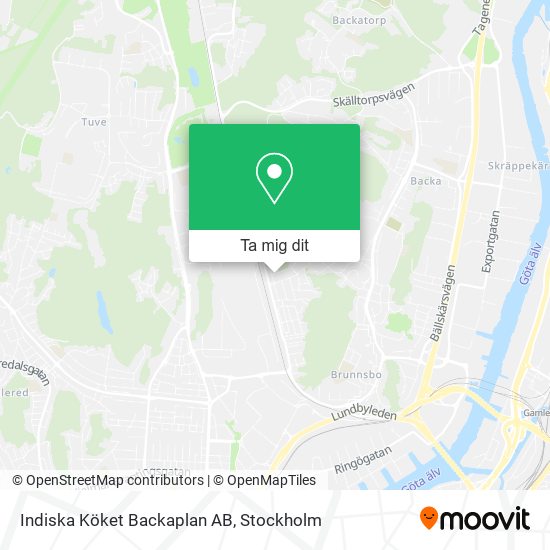 Indiska Köket Backaplan AB karta