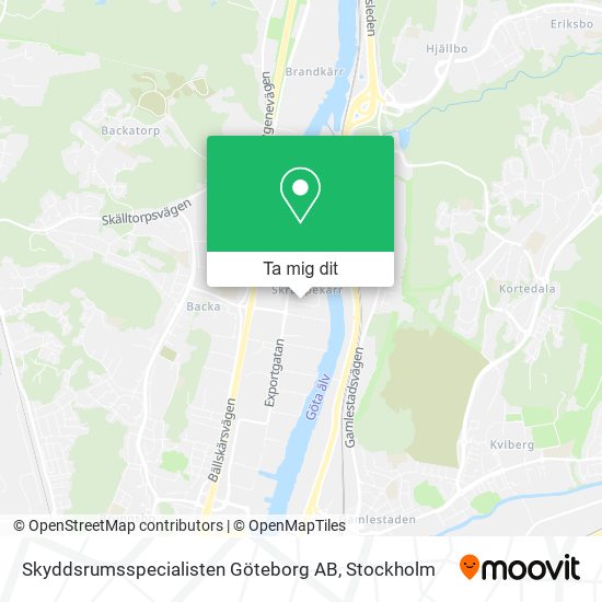 Skyddsrumsspecialisten Göteborg AB karta