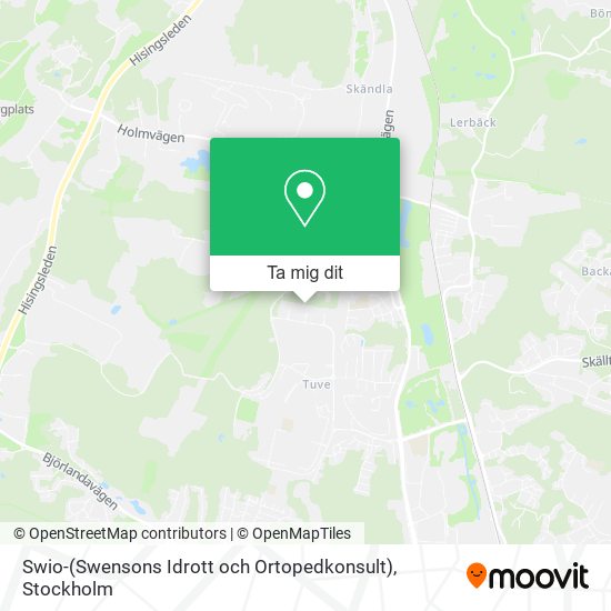 Swio-(Swensons Idrott och Ortopedkonsult) karta