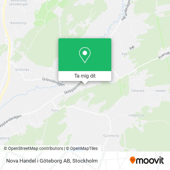 Nova Handel i Göteborg AB karta