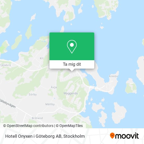 Hotell Onyxen i Göteborg AB karta