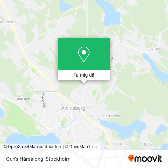 Gun's Hårsalong karta