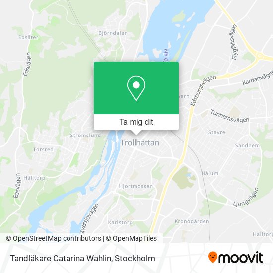 Tandläkare Catarina Wahlin karta