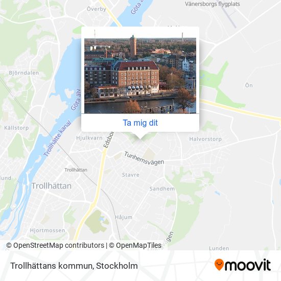 Trollhättans kommun karta