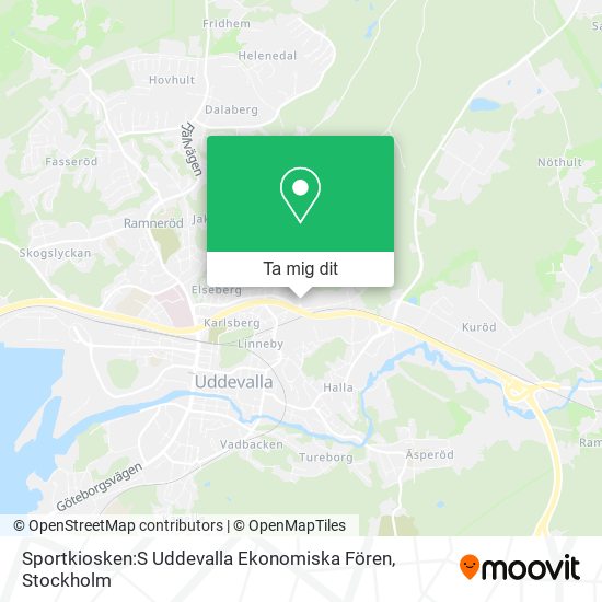 Sportkiosken:S Uddevalla Ekonomiska Fören karta