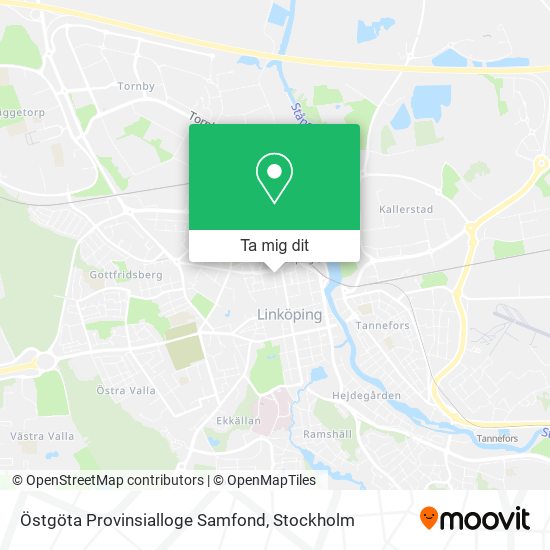 Östgöta Provinsialloge Samfond karta