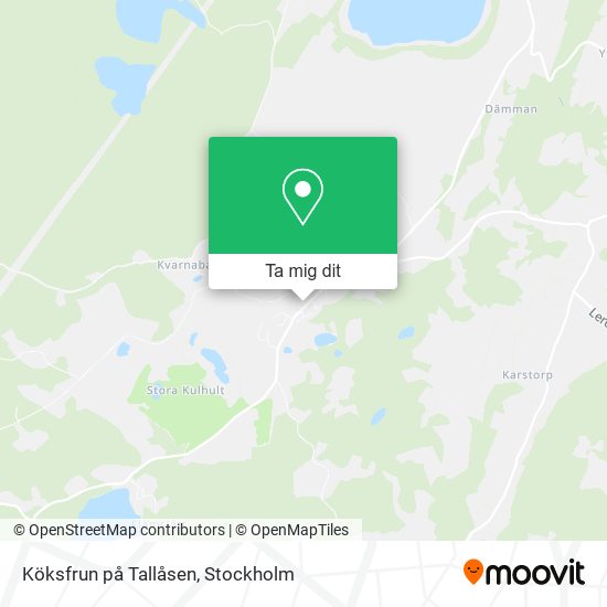 Köksfrun på Tallåsen karta