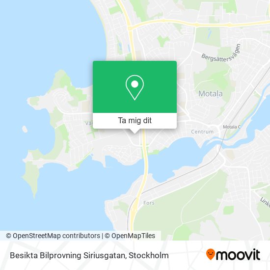 Besikta Bilprovning Siriusgatan karta