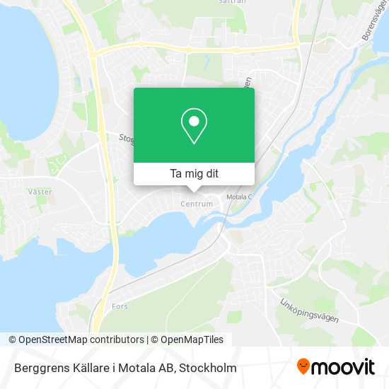 Berggrens Källare i Motala AB karta