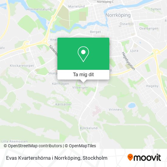 Evas Kvartershörna i Norrköping karta