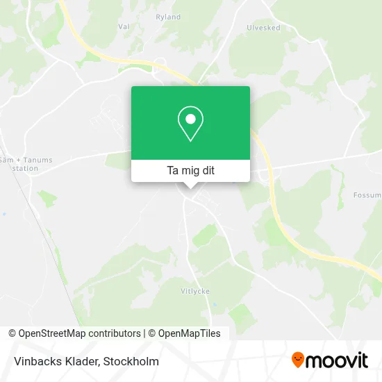 Vinbacks Klader karta