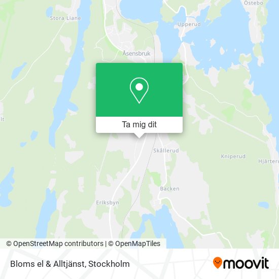 Bloms el & Alltjänst karta