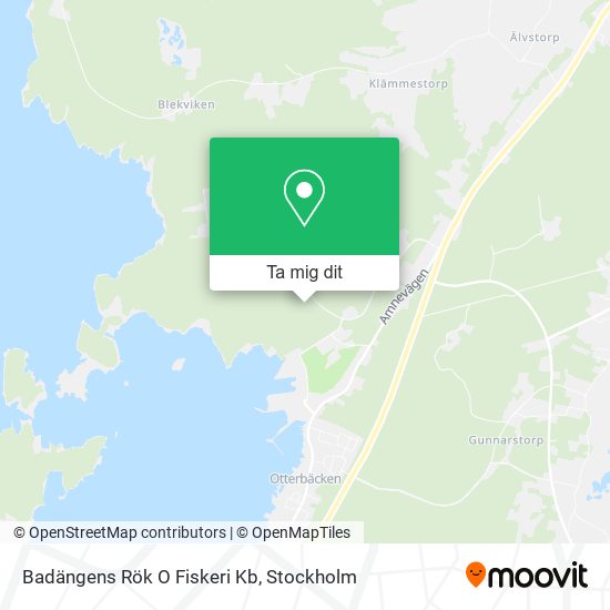 Badängens Rök O Fiskeri Kb karta