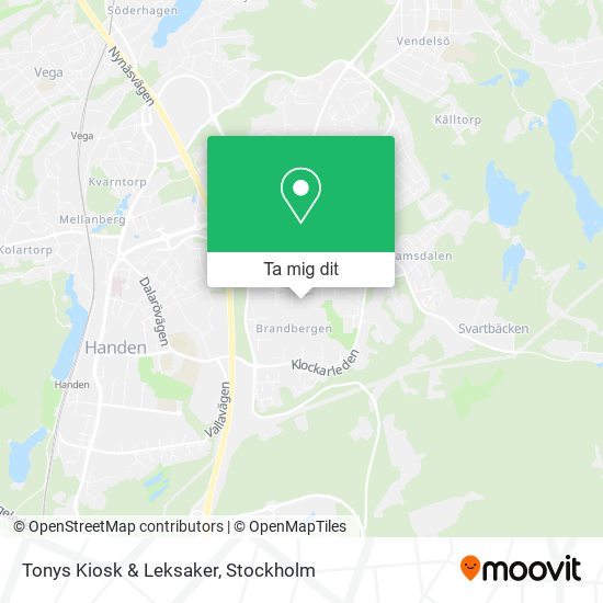 Tonys Kiosk & Leksaker karta