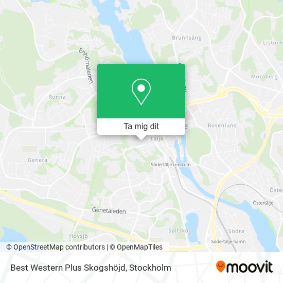 Best Western Plus Skogshöjd karta