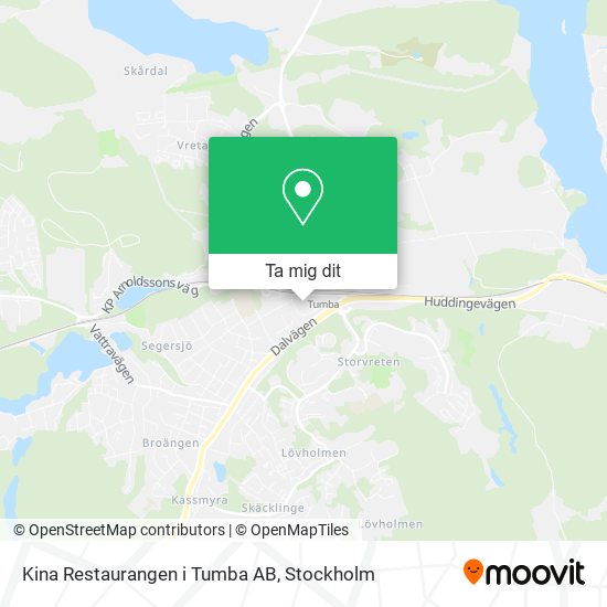 Kina Restaurangen i Tumba AB karta