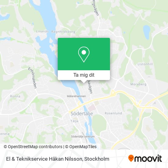 El & Teknikservice Håkan Nilsson karta