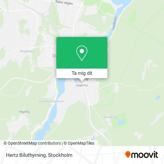 Hertz Biluthyrning karta