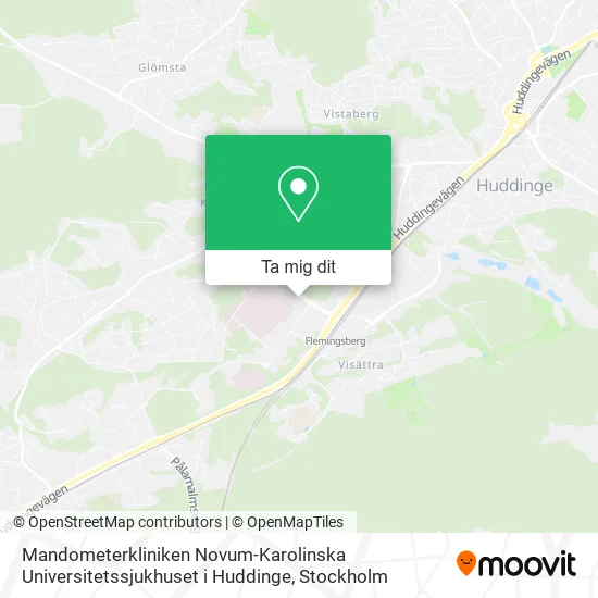Mandometerkliniken Novum-Karolinska Universitetssjukhuset i Huddinge karta