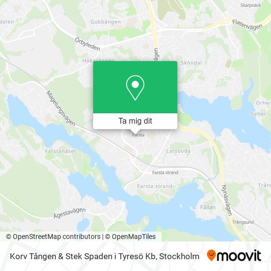 Korv Tången & Stek Spaden i Tyresö Kb karta