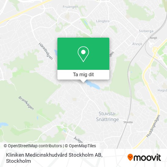 Kliniken Medicinskhudvård Stockholm AB karta