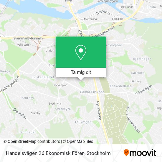 Handelsvägen 26 Ekonomisk Fören karta