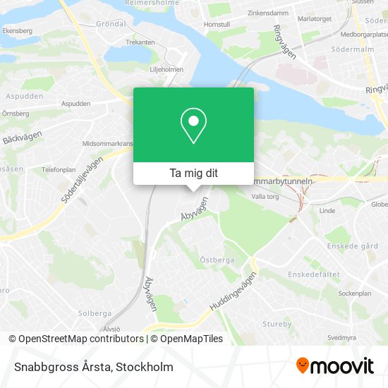 Snabbgross Årsta karta