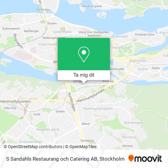 S Sandahls Restaurang och Catering AB karta