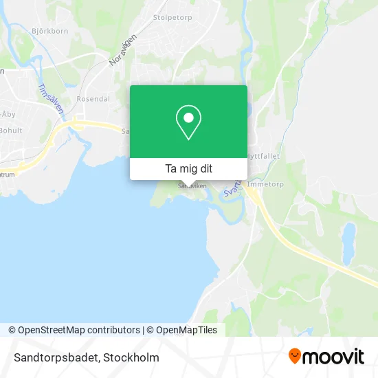 Sandtorpsbadet karta