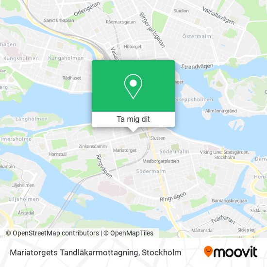 Mariatorgets Tandläkarmottagning karta