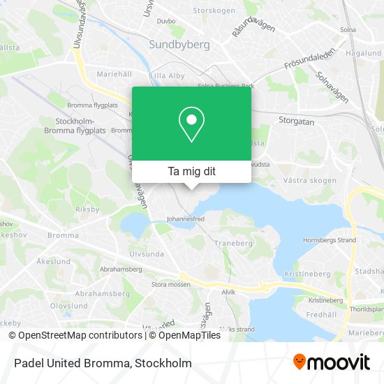 Padel United Bromma karta