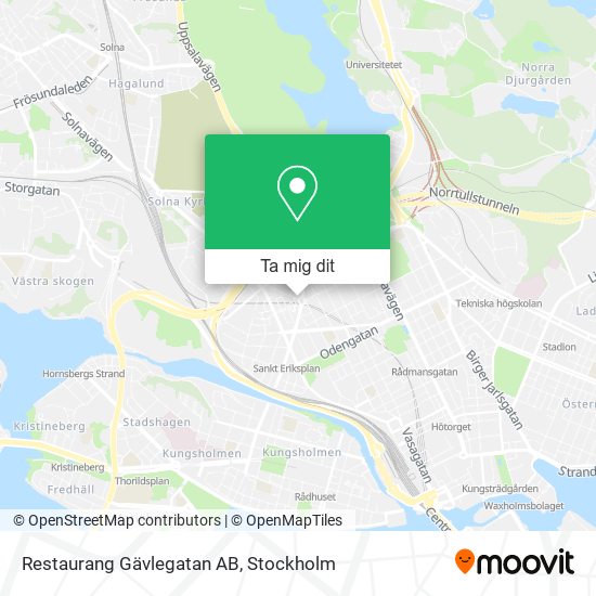 Restaurang Gävlegatan AB karta